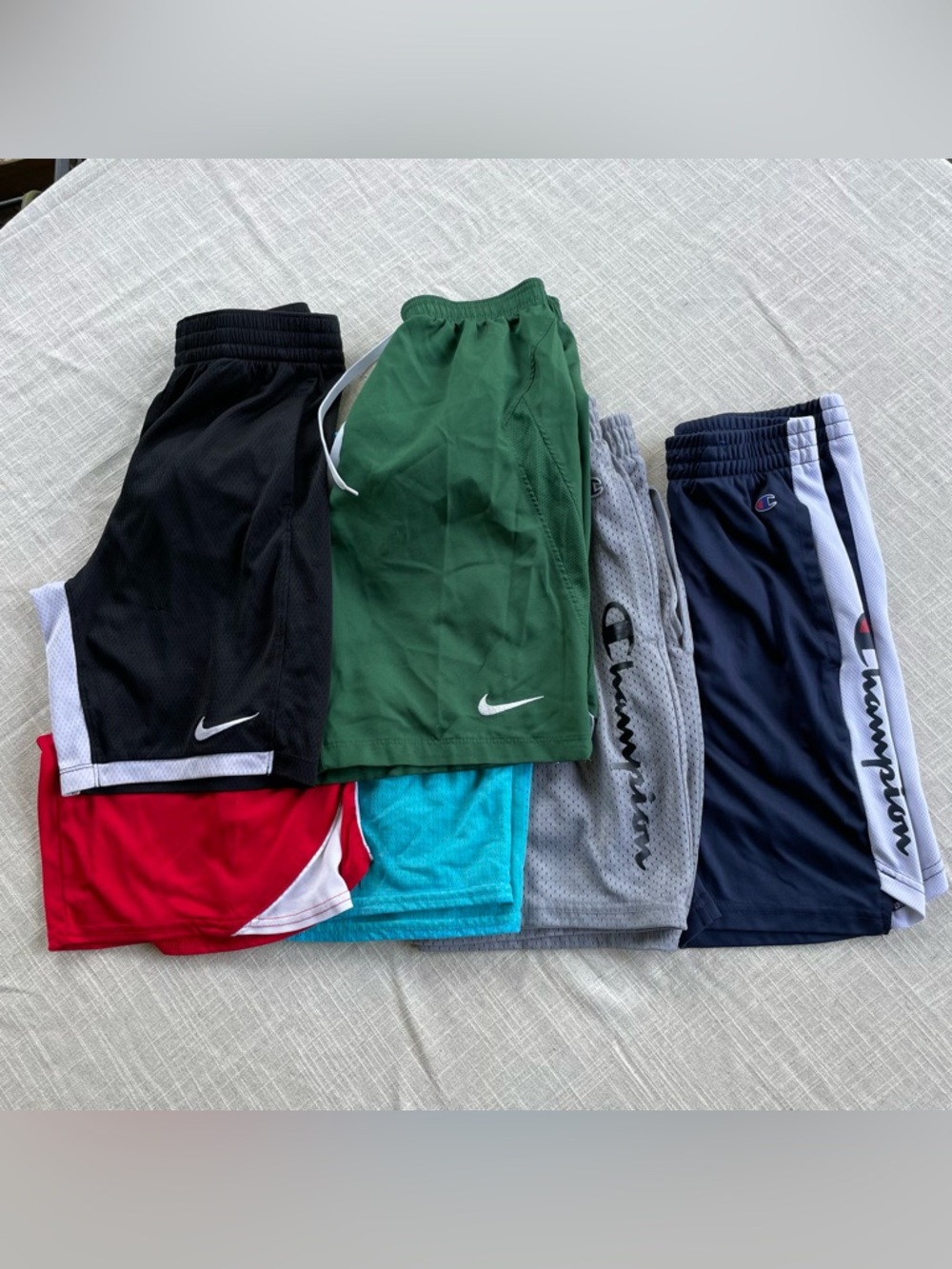 Lot Of 6 Boys Youth Large Shorts Nike Drifit Champion Starter Athletic Works